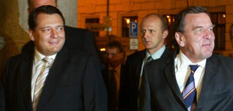 Jií Paroubek a Gerhard Schröder